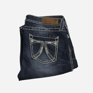 Womens Y2K Seven7 Bootcut Double Seven Pocket Low-rise Jeans